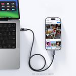 Laptop, Telefoane si Tablete - Telefoane mobile si accesorii - Accesorii Telefoane - Cabluri si adaptoare telefoane - Cablu de Date USB-C la USB-C, 5A, 100W, 2m - UVerde L509 (35512) - Space Gri - Infinity.ro