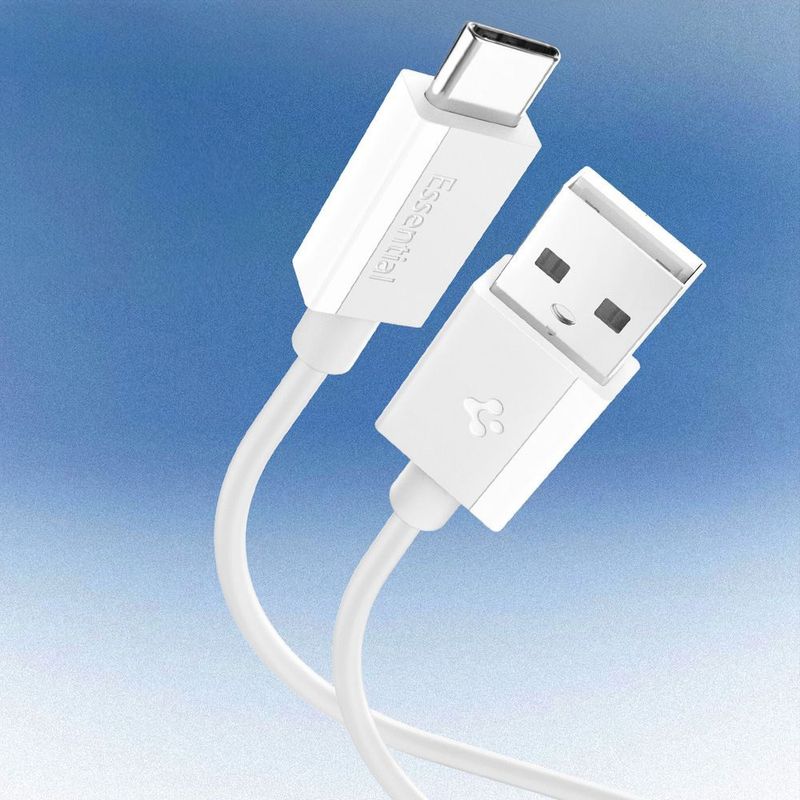 Laptop, Telefoane si Tablete - Telefoane mobile si accesorii - Accesorii Telefoane - Cabluri si adaptoare telefoane - Cablu pentru Alimentare USB, Type-C, 60W, 480Mbps, 2m - Spigen Essential (EB6020AC) - Alb - Infinity.ro