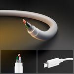 Laptop, Telefoane si Tablete - Telefoane mobile si accesorii - Accesorii Telefoane - Cabluri si adaptoare telefoane - Cablu pentru Alimentare Type-C, 60W, 480Mbps, 2m - Spigen Essential (EB6020CC) - Alb - Infinity.ro