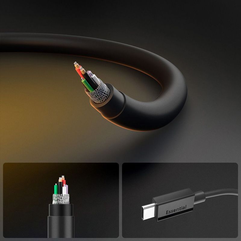 Laptop, Telefoane si Tablete - Telefoane mobile si accesorii - Accesorii Telefoane - Cabluri si adaptoare telefoane - Cablu pentru Alimentare Type-C, 60W, 480Mbps, 2m - Spigen Essential (EB6020CC) - Negru - Infinity.ro