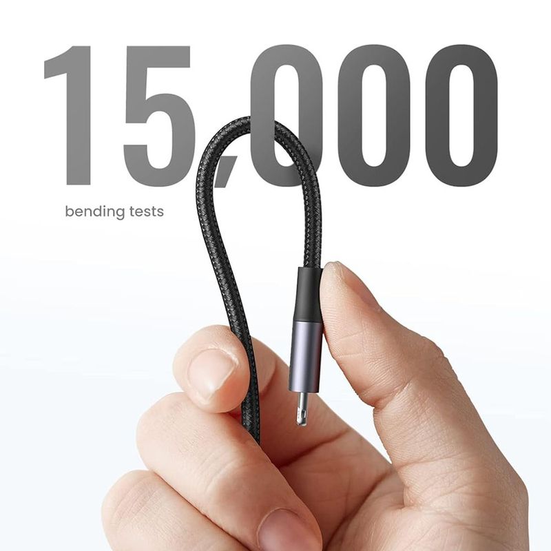 Laptop, Telefoane si Tablete - Telefoane mobile si accesorii - Accesorii Telefoane - Cabluri si adaptoare telefoane - Cablu de Date USB-C la Lightning, Fast Charging, 3A, 480Mbps, 1m - UVerde US304 (60759) - Space Gri - Infinity.ro