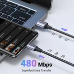 Laptop, Telefoane si Tablete - Telefoane mobile si accesorii - Accesorii Telefoane - Cabluri si adaptoare telefoane - Cablu de Date USB la Type-C, PD18W, 3A, 480Mbps, QC3.0, 1m - UVerde US288 (60126) - Negru - Infinity.ro