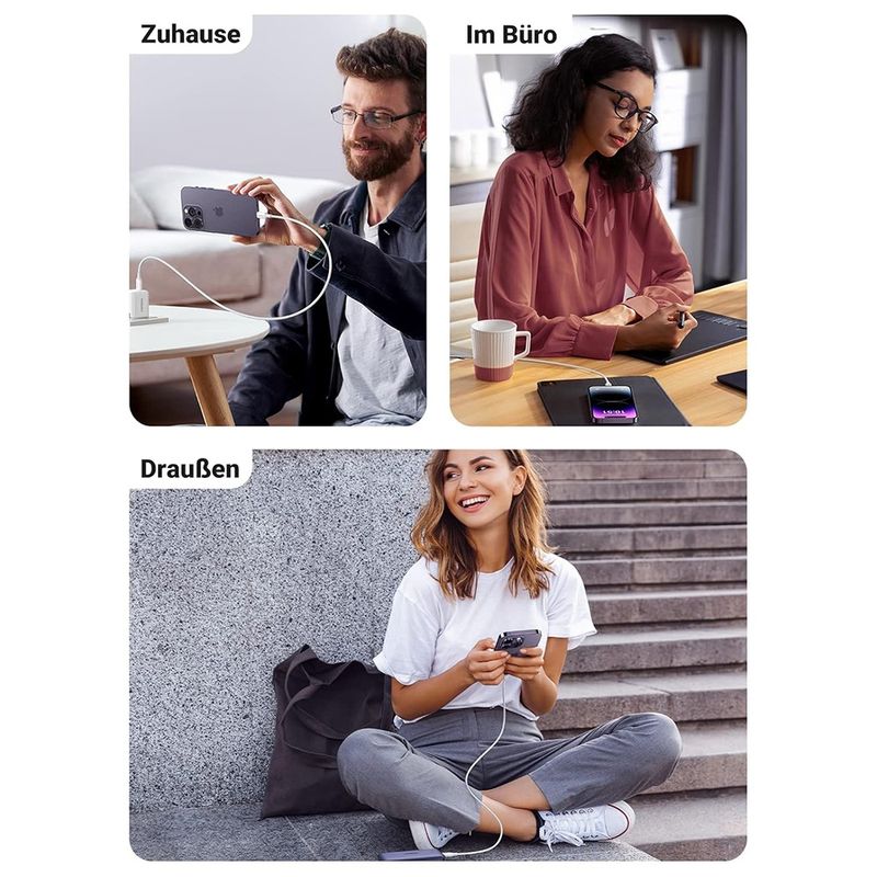 Laptop, Telefoane si Tablete - Telefoane mobile si accesorii - Accesorii Telefoane - Cabluri si adaptoare telefoane - Cablu de Date USB-C la Lightning, 5V/3A, 480Mbps, 1m - UVerde US171 (10493) - Alb - Infinity.ro