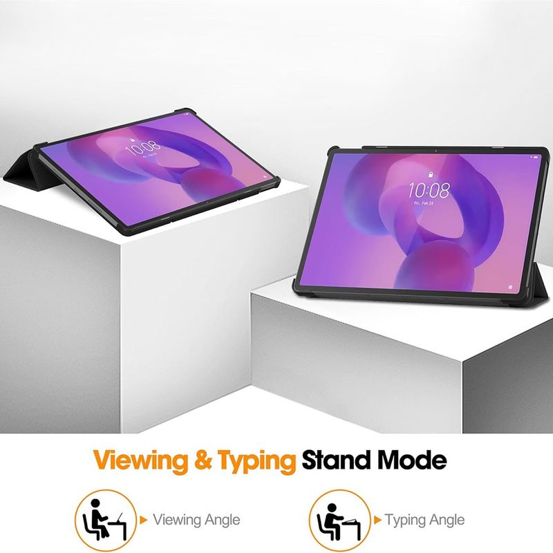 Laptop, Telefoane si Tablete - Tablete si accesorii tablete - Accesorii Tablete - Huse tablete - Husa pentru Lenovo Idea Tab ProA 12.7A (2025) - Techsuit FoldPro - Negru - Infinity.ro