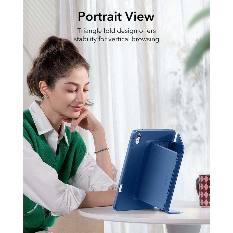 Laptop, Telefoane si Tablete - Tablete si accesorii tablete - Accesorii Tablete - Huse tablete - Husa pentru iPad 10 (2022) 10.9 / 11 (2025 - ESR FlipA Hybrid (cu Pencil Holder) - Albastru - Infinity.ro