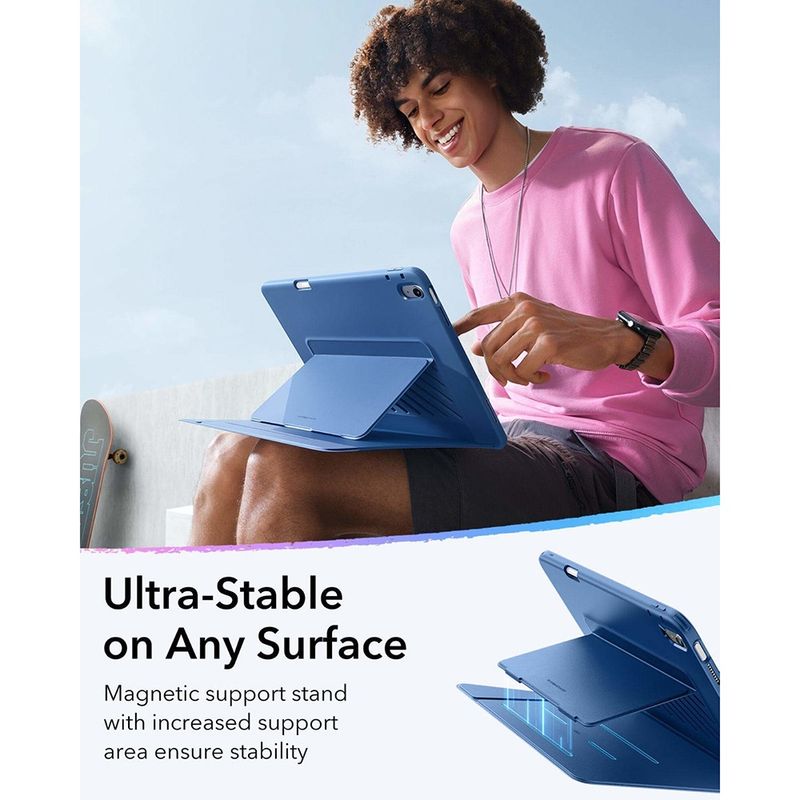 Laptop, Telefoane si Tablete - Tablete si accesorii tablete - Accesorii Tablete - Huse tablete - Husa pentru iPad 10 (2022) 10.9 / 11 (2025 - ESR FlipA Hybrid (cu Pencil Holder) - Albastru - Infinity.ro