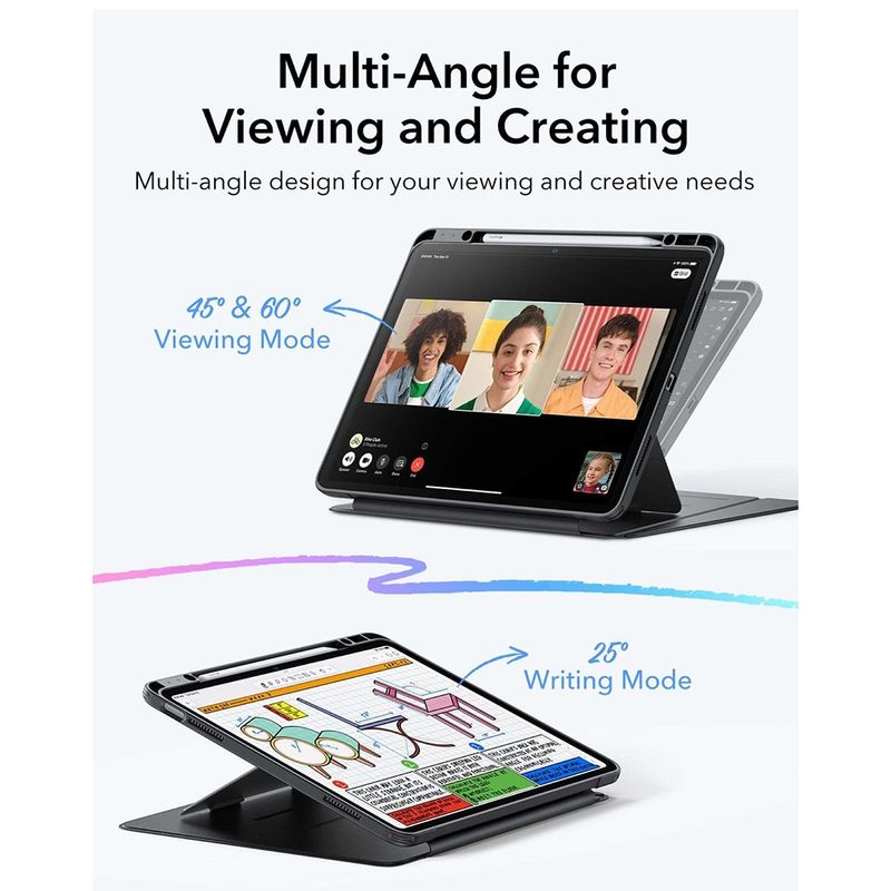 Laptop, Telefoane si Tablete - Tablete si accesorii tablete - Accesorii Tablete - Huse tablete - Husa pentru iPad Air 13 (2024) / Air 13 (2025) - ESR FlipA Hybrid (cu Pencil Holder) - Negru - Infinity.ro