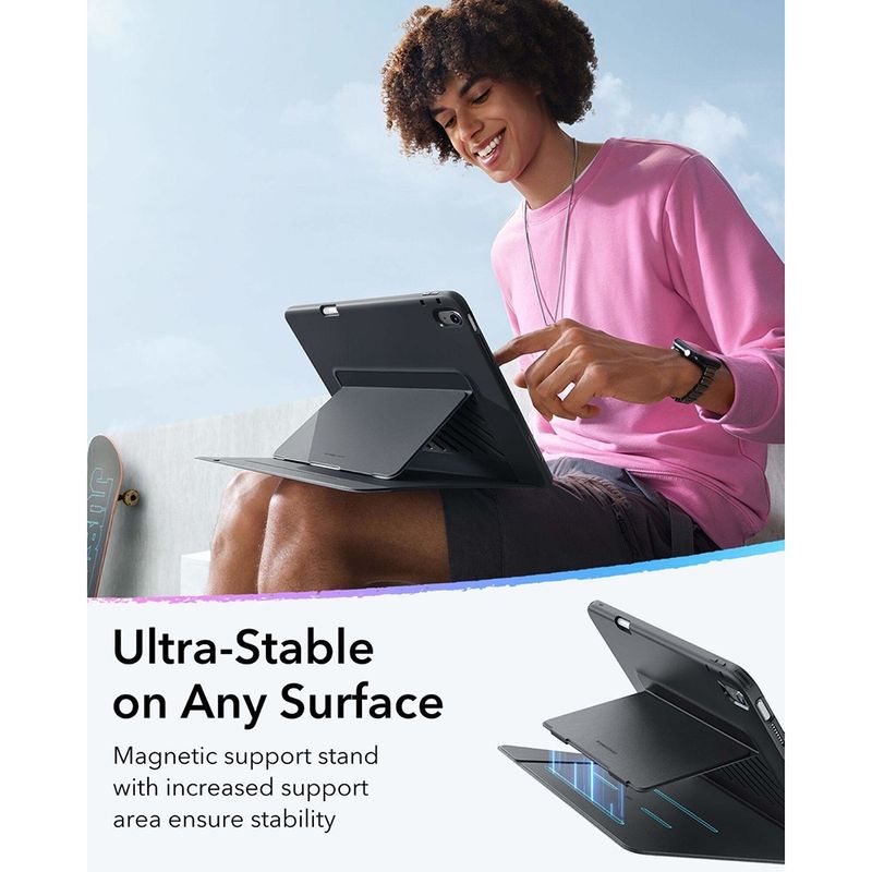 Laptop, Telefoane si Tablete - Tablete si accesorii tablete - Accesorii Tablete - Huse tablete - Husa pentru iPad Air 13 (2024) / Air 13 (2025) - ESR FlipA Hybrid (cu Pencil Holder) - Negru - Infinity.ro