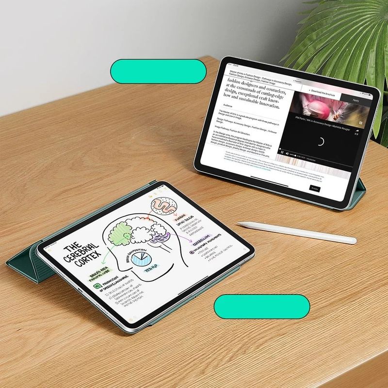 Laptop, Telefoane si Tablete - Tablete si accesorii tablete - Accesorii Tablete - Huse tablete - Husa pentru iPad Pro 12.9 (2020/2021/2022) / Air 13 (2024) / Air 13 (2025) - ESR Rebound Magnetic - pentruest Verde - Infinity.ro