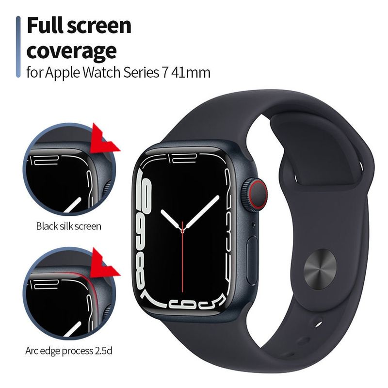 Laptop, Telefoane si Tablete - Wearables si gadgeturi - Wearables - Accesorii wearables - Folie pentru Apple Watch 4/5/6/SE/SE 2 (40mm) cu Aplicator - Albastruo High Molecule Screen Protector - Negru - Infinity.ro