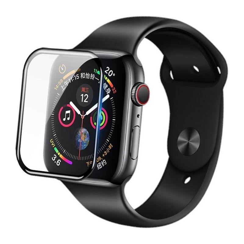 Laptop, Telefoane si Tablete - Wearables si gadgeturi - Wearables - Accesorii wearables - Folie pentru Apple Watch 4/5/6/SE/SE 2 (40mm) cu Aplicator - Albastruo High Molecule Screen Protector - Negru - Infinity.ro