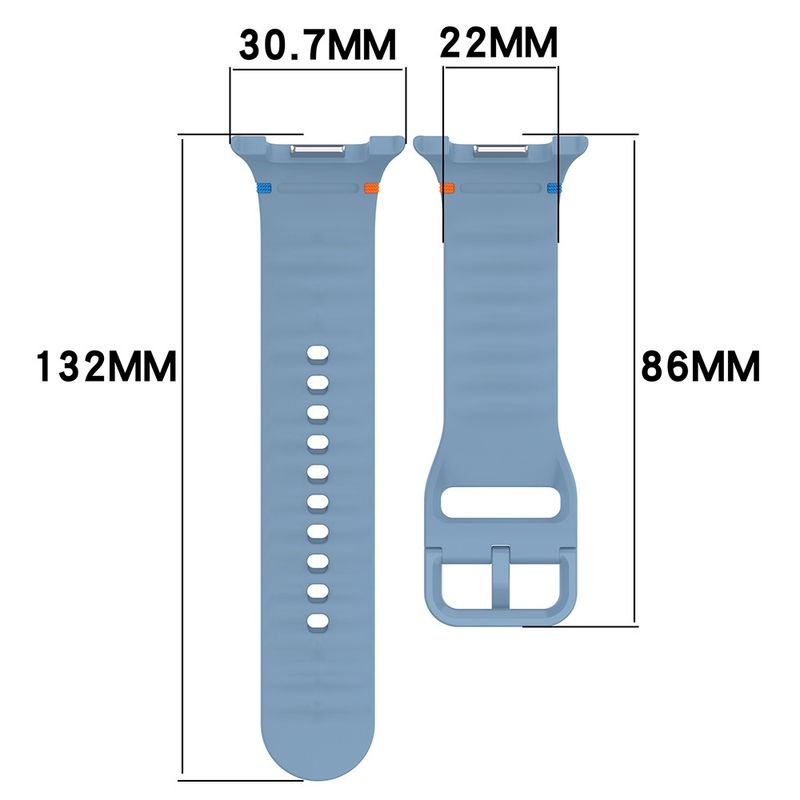 Laptop, Telefoane si Tablete - Wearables si gadgeturi - Wearables - Smartwatch-uri - Curea pentru Samsung Galaxy Watch8 40mm/Watch8 44mm/Watch8 Classic - Techsuit Watchband (W079) - Denim Albastru - Infinity.ro