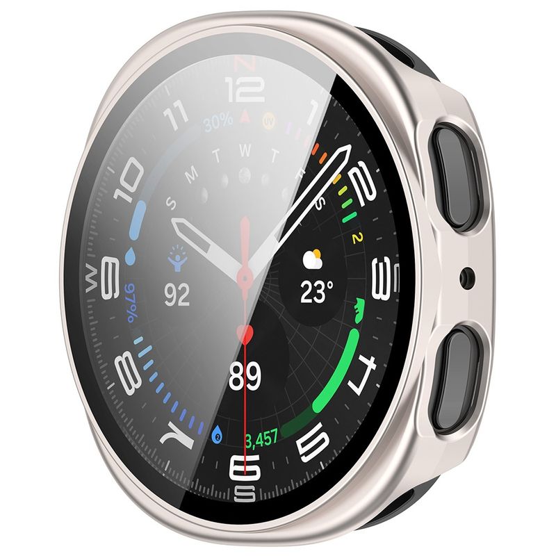 Laptop, Telefoane si Tablete - Wearables si gadgeturi - Wearables - Smartwatch-uri - Husa pentru Samsung Galaxy Watch8 44mm + Folie - Techsuit Defense360 Pro - Pearl - Infinity.ro