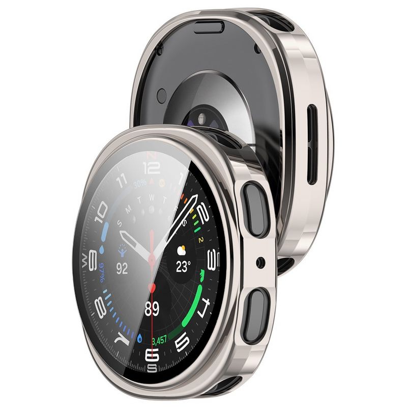 Laptop, Telefoane si Tablete - Wearables si gadgeturi - Wearables - Smartwatch-uri - Husa pentru Samsung Galaxy Watch8 44mm + Folie - Techsuit Defense360 Pro - Pearl - Infinity.ro