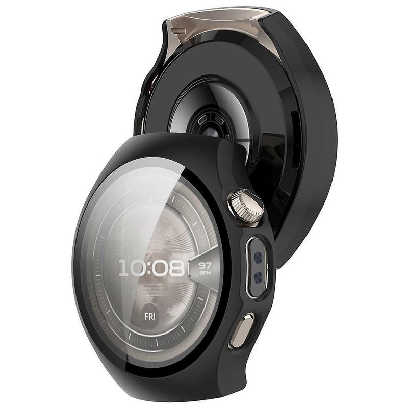 Laptop, Telefoane si Tablete - Wearables si gadgeturi - Wearables - Smartwatch-uri - Husa pentru Huawei Watch 5 42mm + Folie - Techsuit Defense360 Pro - Negru - Infinity.ro
