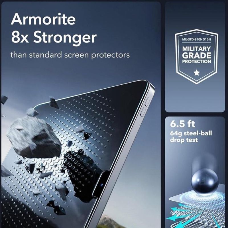 Laptop, Telefoane si Tablete - Tablete si accesorii tablete - Accesorii Tablete - Folii protectie tablete - Folie pentru iPad Air 11 (2024) / Air 11 (2025) (set 2) - ESR Armorite Screen Protector UltraFit Tray - Transparent - Infinity.ro