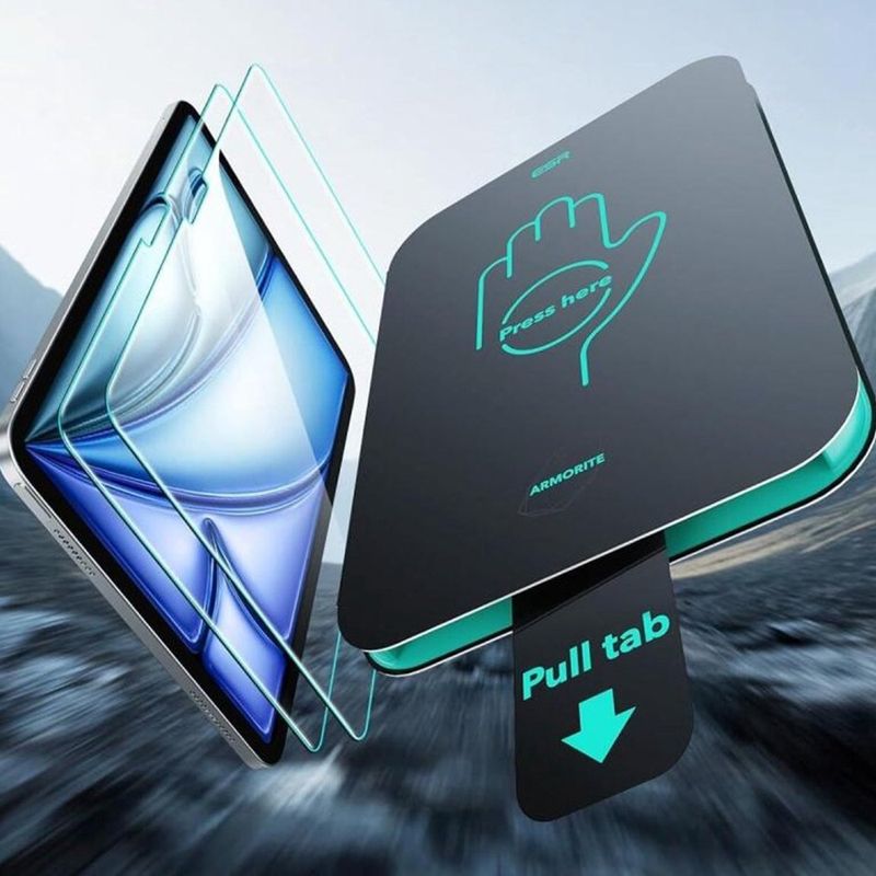 Laptop, Telefoane si Tablete - Tablete si accesorii tablete - Accesorii Tablete - Folii protectie tablete - Folie pentru iPad Air 11 (2024) / Air 11 (2025) (set 2) - ESR Armorite Screen Protector UltraFit Tray - Transparent - Infinity.ro