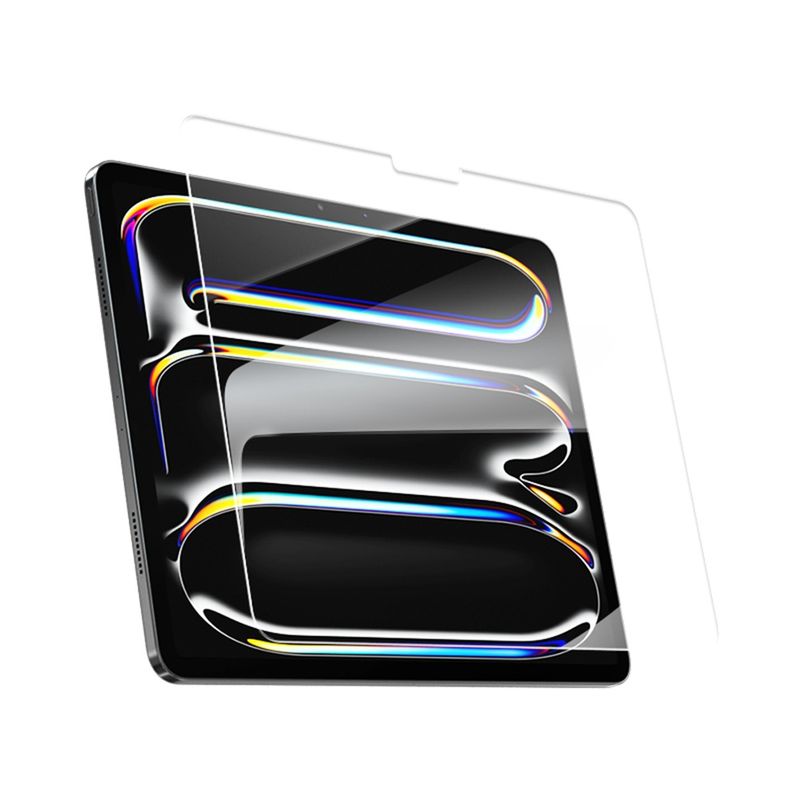 Laptop, Telefoane si Tablete - Tablete si accesorii tablete - Accesorii Tablete - Folii protectie tablete - Folie pentru iPad Pro 12.9 (2020 / 2021 / 2022) cu Aplicator - Albastruo Anti-Reflective HD Glass - Transparent - Infinity.ro