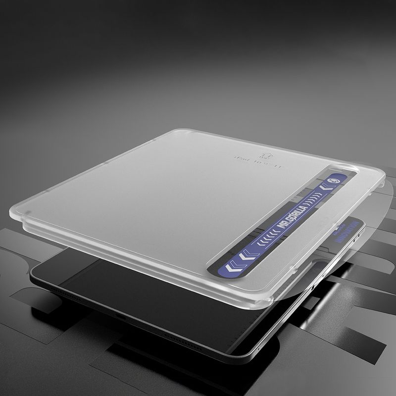 Laptop, Telefoane si Tablete - Tablete si accesorii tablete - Accesorii Tablete - Folii protectie tablete - Folie pentru iPad Pro 12.9 (2020 / 2021 / 2022) cu Aplicator - Albastruo Anti-Reflective HD Glass - Transparent - Infinity.ro