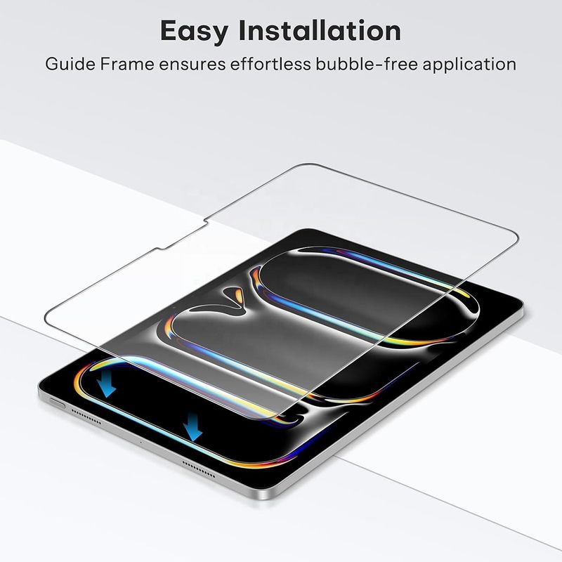 Laptop, Telefoane si Tablete - Tablete si accesorii tablete - Accesorii Tablete - Folii protectie tablete - Folie pentru iPad Pro 12.9 (2020 / 2021 / 2022) - Albastruo HD TempeRosu Glass - Transparent - Infinity.ro