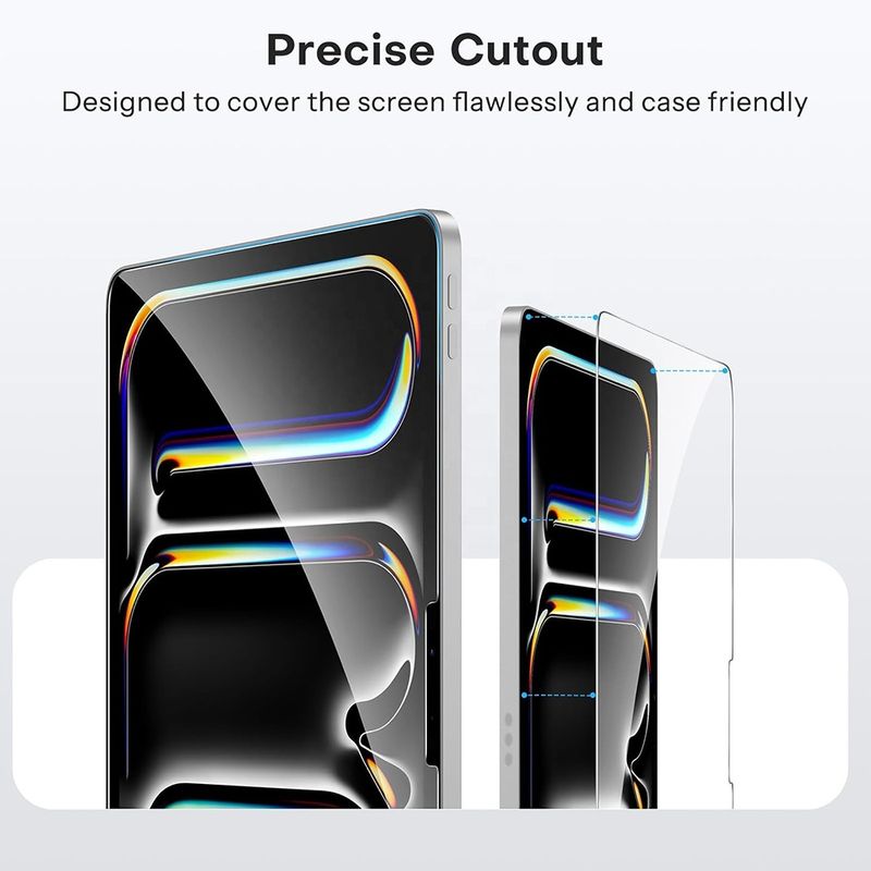 Laptop, Telefoane si Tablete - Tablete si accesorii tablete - Accesorii Tablete - Folii protectie tablete - Folie pentru iPad Pro 12.9 (2020 / 2021 / 2022) - Albastruo HD TempeRosu Glass - Transparent - Infinity.ro