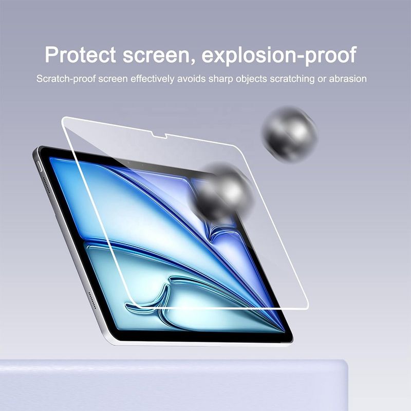 Laptop, Telefoane si Tablete - Tablete si accesorii tablete - Accesorii Tablete - Folii protectie tablete - Folie pentru iPad Pro 12.9 (2020 / 2021 / 2022) - Albastruo HD TempeRosu Glass - Transparent - Infinity.ro