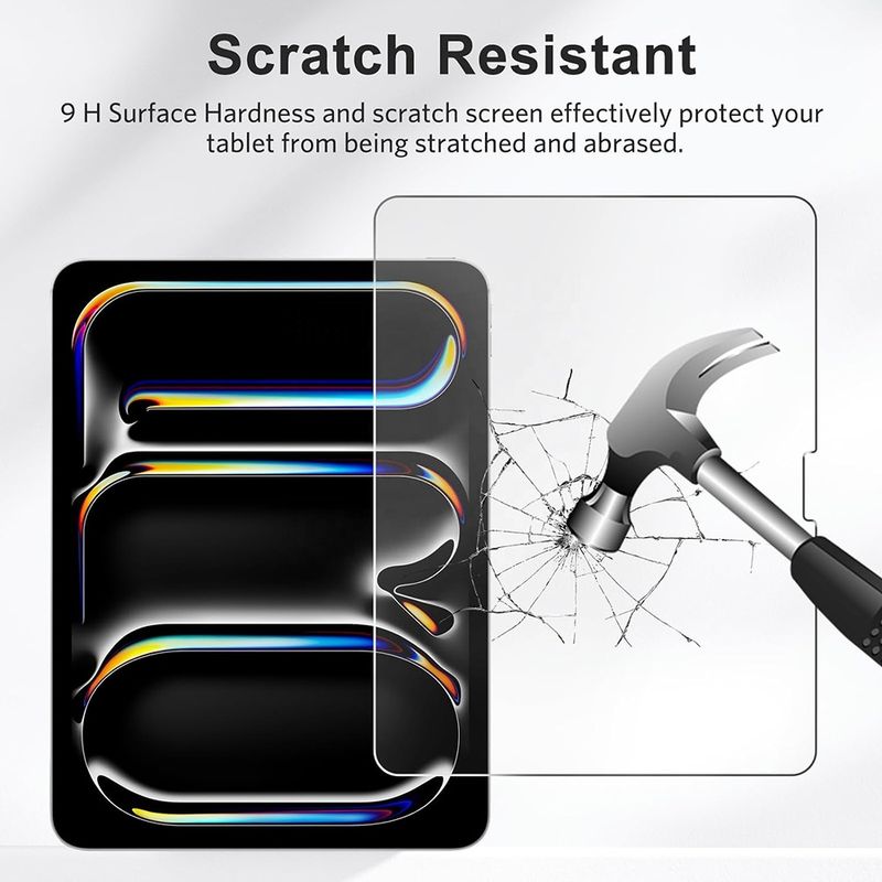 Laptop, Telefoane si Tablete - Tablete si accesorii tablete - Accesorii Tablete - Folii protectie tablete - Folie pentru iPad Pro 12.9 (2020 / 2021 / 2022) - Albastruo HD TempeRosu Glass - Transparent - Infinity.ro