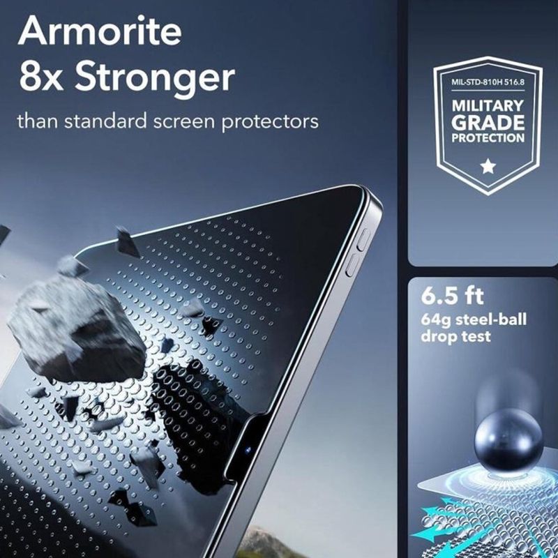 Laptop, Telefoane si Tablete - Tablete si accesorii tablete - Accesorii Tablete - Folii protectie tablete - Folie pentru iPad Air 13 (2024) / Air 13 (2025) (set 2) - ESR Armorite Screen Protector UltraFit Tray - Transparent - Infinity.ro