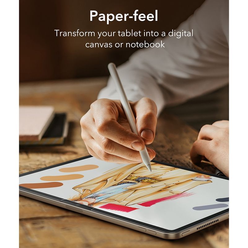 Laptop, Telefoane si Tablete - Tablete si accesorii tablete - Accesorii Tablete - Folii protectie tablete - Folie pentru iPad Air 11 2024 (set 2) - ESR Paper-Feel - Matte Transparent - Infinity.ro