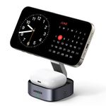 Laptop, Telefoane si Tablete - Telefoane mobile si accesorii - Accesorii Telefoane - Incarcatoare telefoane - Incarcator Pliabil fara Fir 2in1, 25W, 3A, Qi2 - UVerde W526 (35278) - Negru - Infinity.ro