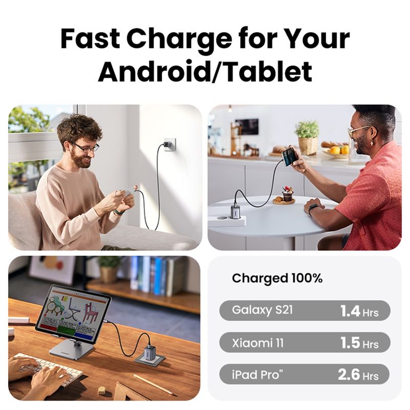 Laptop, Telefoane si Tablete - Telefoane mobile si accesorii - Accesorii Telefoane - Incarcatoare telefoane - Incarcator USB-C, GaN, Fast Charging, 20W, 3A, QC4.0+ - UVerde Nexode CD318 (90664) - Gri - Infinity.ro