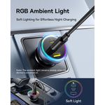 Laptop, Telefoane si Tablete - Telefoane mobile si accesorii - Accesorii Telefoane - Incarcatoare telefoane - Incarcator Auto cu Lumini RGB, 2x Type-C, USB, 152.5W, Fast Charging - Baseus (C00036101111-00) - Cluster Negru - Infinity.ro