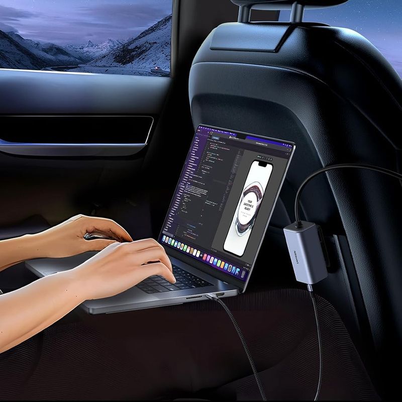 Laptop, Telefoane si Tablete - Telefoane mobile si accesorii - Accesorii Telefoane - Incarcatoare telefoane - Incarcator pentru Masina cu Splitter, USB, 3x USB-C, 150W - UVerde EC706 (35571) - Negru - Infinity.ro