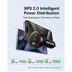 Laptop, Telefoane si Tablete - Telefoane mobile si accesorii - Accesorii Telefoane - Incarcatoare telefoane - Incarcator Auto cu Lumini RGB, 2x Type-C, USB, 152.5W, Fast Charging - Baseus (C00036101111-00) - Cluster Negru - Infinity.ro