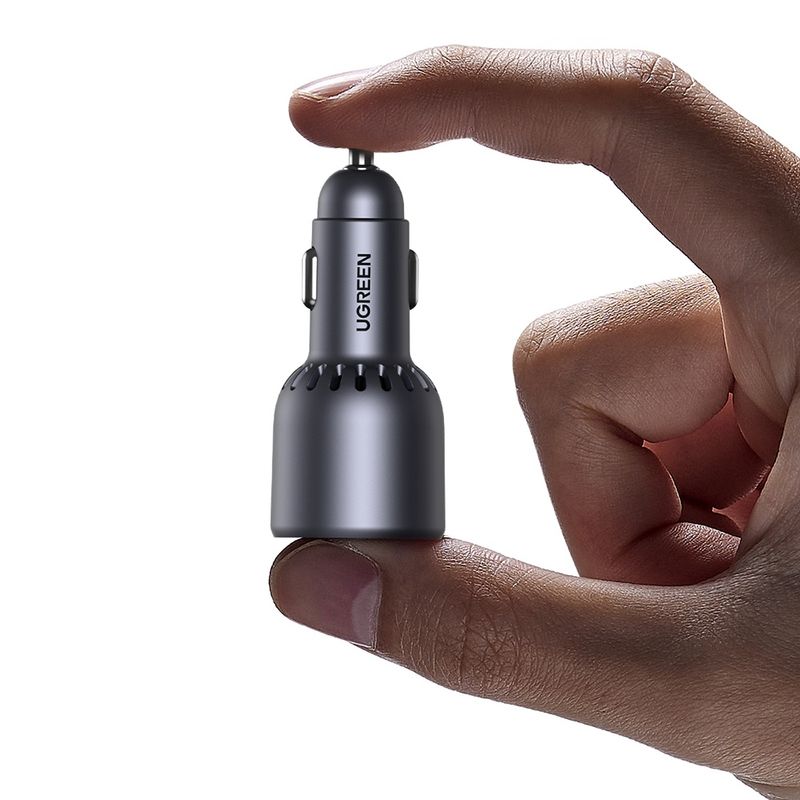 Laptop, Telefoane si Tablete - Telefoane mobile si accesorii - Accesorii Telefoane - Incarcatoare telefoane - Incarcator pentru Masina Type-C, USB, 63W, 3A, PD3.0, QC 3.0 - UVerde EC701 (35023) - Negru - Infinity.ro