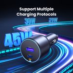 Laptop, Telefoane si Tablete - Telefoane mobile si accesorii - Accesorii Telefoane - Incarcatoare telefoane - Incarcator pentru Masina Type-C, USB, 63W, 3A, PD3.0, QC 3.0 - UVerde EC701 (35023) - Negru - Infinity.ro