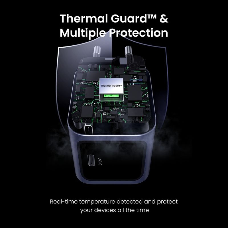 Laptop, Telefoane si Tablete - Telefoane mobile si accesorii - Accesorii Telefoane - Incarcatoare telefoane - Incarcator pentru Priza Type-C, GaN, Fast Charging, 30W, 3A, PD3.0, QC4.0+ - UVerde Nexode S X503 (35041) - Gri - Infinity.ro