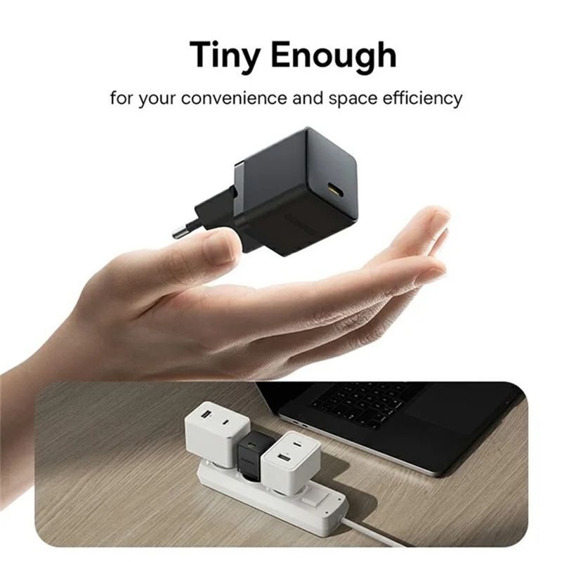 Laptop, Telefoane si Tablete - Telefoane mobile si accesorii - Accesorii Telefoane - Incarcatoare telefoane - Incarcator EU 20W, Type-C, 1m - Baseus Palm (P10111602113-01) - Cluster Negru - Infinity.ro