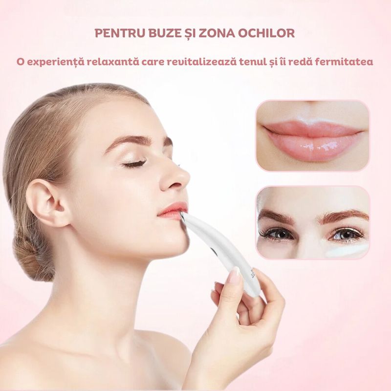 Ingrijire personala si Cosmetice - Aparate & accesorii ingrijire personala - Aparate cosmetice - Aparate intretinere si ingrijire corporala - Aparat de infrumusetare cu lumina rosie, masaj cu vibratii, terapie termica 37-45°C pentru linii fine, cearcane, Clickzu - Infinity.ro