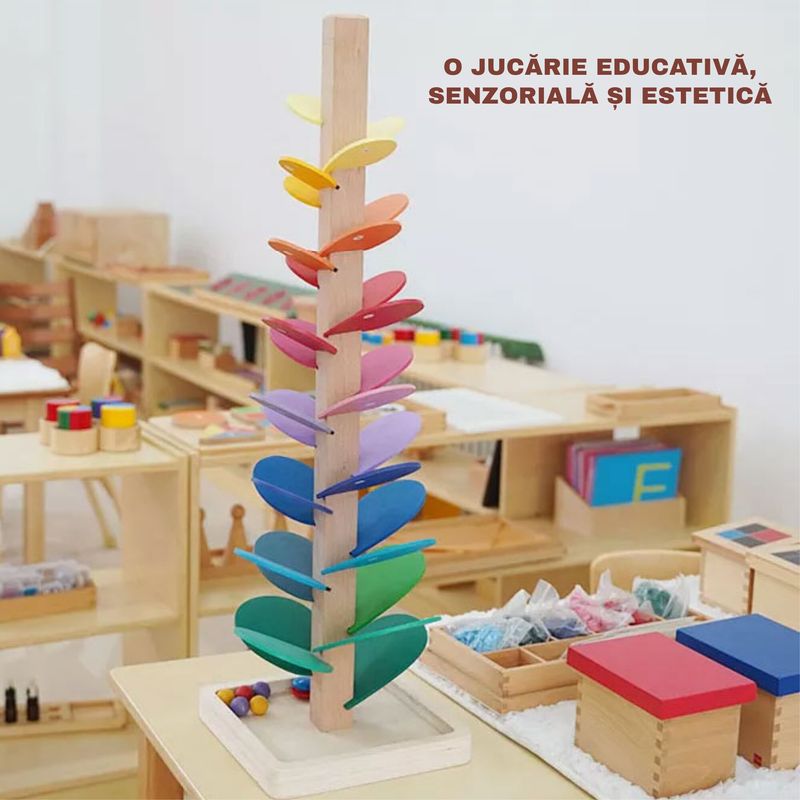 Jucarii, Copii si Bebe - Jucarii si jocuri - Jucarii bebelusi - Jucarii interactive bebelusi - Copac muzical din lemn pentru copii, jucarie educativa senzoriala, stimuleaza auzul, coordonarea, motricitatea, Clickzu - Infinity.ro
