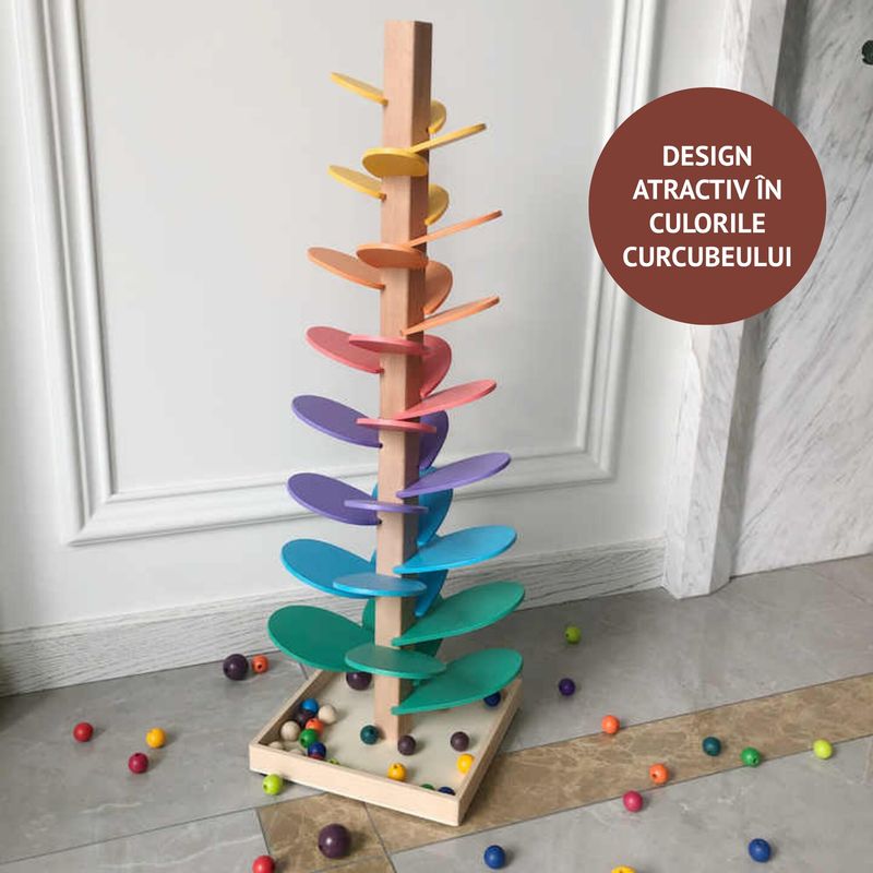 Jucarii, Copii si Bebe - Jucarii si jocuri - Jucarii bebelusi - Jucarii interactive bebelusi - Copac muzical din lemn pentru copii, jucarie educativa senzoriala, stimuleaza auzul, coordonarea, motricitatea, Clickzu - Infinity.ro