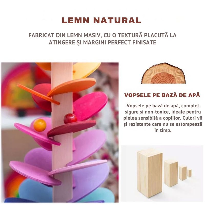 Jucarii, Copii si Bebe - Jucarii si jocuri - Jucarii bebelusi - Jucarii interactive bebelusi - Copac muzical din lemn pentru copii, jucarie educativa senzoriala, stimuleaza auzul, coordonarea, motricitatea, Clickzu - Infinity.ro