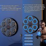 Jucarii, Copii si Bebe - Jucarii si jocuri - Jucarii & jocuri educative - Jucarii interactive - Tinta de box cu Bluetooth, 6 zone interactive cu LED RGB, viteza ajustabila, set 2 manusi, adulti si copii, Clickzu - Infinity.ro
