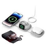 Laptop, Telefoane si Tablete - Telefoane mobile si accesorii - Accesorii Telefoane - Incarcatoare telefoane - Incarcator wireless pentru telefon, Airpods si Apple Watch, statie cu suport telefon, fast charge 15W, magnetic, Clickzu - Infinity.ro