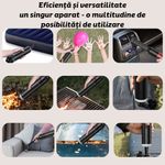 Electronice si Electrocasnice - Ingrijirea locuintei - Aspiratoare - Aspirator portabil cu 3 straturi de filtrare, 10000PA, 110W, aspirare, suflare, umflare, vidare, lumina LED, Clickzu - Infinity.ro