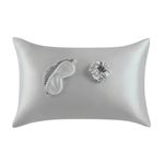 Casa si Gradina - Textile si covoare - Lenjerii de pat - Fete de perna - Set din matase naturala cu fata de perna, masca de ochi si scrunchie, din matase premium 6A Mulberry Silk 19mm, Clickzu - Infinity.ro