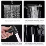 Casa si Gradina - Sanitare - Cazi si cabine de dus - Coloane si seturi de dus - Coloana dus cu termostat si afisaj digital, cap de dus tip ploaie, dus de mana, bideu, robinet inferior, raft, Clickzu - Infinity.ro