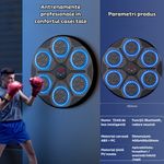 Jucarii, Copii si Bebe - Jucarii si jocuri - Jucarii & jocuri educative - Jucarii interactive - Tinta de box cu Bluetooth, 6 zone interactive cu LED RGB, viteza ajustabila, set 2 manusi, adulti si copii, Clickzu - Infinity.ro