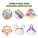 Jucarii, Copii si Bebe - Jucarii si jocuri - Jucarii & jocuri educative - Jucarii interactive - Minge senzoriala cu texturi variate si snururi flexibile, stimuleaza coordonarea mana-ochi si creativitatea, Clickzu - Infinity.ro