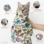 Petshop - Articole imbracaminte - Haine animale - Patura autoadeziva pentru toaletarea si ingrijirea pisicilor, rezistenta la zgarieturi, pisici pana in 10 kg, Clickzu - Infinity.ro